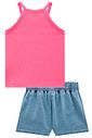 Conjunto de regata em canelado liz e shorts em jeans com elastano 98738 Kukiê Infantil Menina Conjunto de regata em canelado liz e shorts em jeans com elastano 98738 Kukiê Infantil Menina