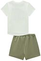Conjunto de blusa em meia malha e short saia em molevisco 98251 Vic Teen Menina