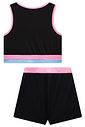 Conjunto de top cropped e short saia em malha poliamida UV50 96533 Vic Teen Menina