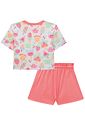 Conjunto de blusa em malha power e shorts em canelado liz 95420 Infanti Infantil Menina Conjunto de blusa em malha power e shorts em canelado liz 95420 Infanti Infantil Menina