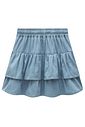 Saia ruffles em jeans 98195 Vic Teen Menina
