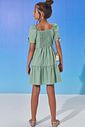 Vestido em linho com elastano 98888 Vic Teen Menina Vestido em linho com elastano 98888 Vic Teen Menina