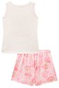 Conjunto de regata em cotton e short saia em molecotton 99019 Kukiê Infantil Menina