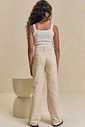 Calça wide leg em sarja com elastano 94603 Lilimoon Teen Menina