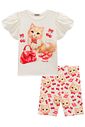 Conjunto de blusa em meia malha e bermuda biker em fly tech 98716 Infanti Infantil Menina Conjunto de blusa em meia malha e bermuda biker em fly tech 98716 Infanti Infantil Menina
