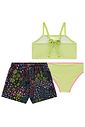 Trio de biquíni em malha UV dry com proteção UV 50 + com shorts em air flow 95917 Infanti Infantil Menina Trio de biquíni em malha UV dry com proteção UV 50 + com shorts em air flow 95917 Infanti Infantil Menina
