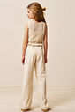 Calça wide leg em linho com elastano 97543 Vic Teen Menina Calça wide leg em linho com elastano 97543 Vic Teen Menina