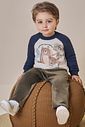 Conjunto de blusão em moletom com pelúcia e calça skinny em fleece cotelê com elastano 91750 LucBoo Bebê Menino Conjunto de blusão em moletom com pelúcia e calça skinny em fleece cotelê com elastano 91750 LucBoo Bebê Menino