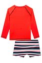Conjunto de camiseta e sunga em malha UV dry com proteção UV 50+ 99275 LucBoo Infantil Menino