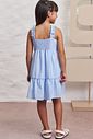 Vestido em tecido listrado bordado 98367 Infanti Infantil Menina Vestido em tecido listrado bordado 98367 Infanti Infantil Menina