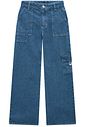 Calça wide leg cargo em jeans 95589 Vic Teen Menina Calça wide leg cargo em jeans 95589 Vic Teen Menina