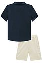 Conjunto de camisa em piquet com elastano e bermuda em sarja com elastano 97052 LucBoo Infantil Menino Conjunto de camisa em piquet com elastano e bermuda em sarja com elastano 97052 LucBoo Infantil Menino