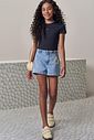 Shorts em jeans com elastano 99756 Lilimoon Teen Menina Shorts em jeans com elastano 99756 Lilimoon Teen Menina