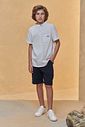 Conjunto de bata em malha pontilhada e bermuda em linho santorine com elastano 95695 Johnny Fox Teen Menino Conjunto de bata em malha pontilhada e bermuda em linho santorine com elastano 95695 Johnny Fox Teen Menino