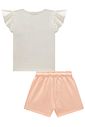 Conjunto de blusa em meia malha e shorts em moletom sem pelúcia 95412 Infanti Infantil Menina Conjunto de blusa em meia malha e shorts em moletom sem pelúcia 95412 Infanti Infantil Menina