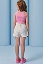Conjunto de regata em soft line e shorts em sarja com elastano. Acompanha presilha 95373 Infanti Infantil Menina