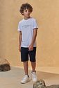 Bermuda em linho santorine com elastano 95121 Johnny Fox Teen Menino Bermuda em linho santorine com elastano 95121 Johnny Fox Teen Menino