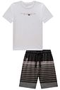 Conjunto de camiseta em meia malha e bermuda em rip stop air flex com elastano 99602 LucBoo Infantil Menino Conjunto de camiseta em meia malha e bermuda em rip stop air flex com elastano 99602 LucBoo Infantil Menino