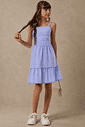 Vestido em tricoline com elastano 92709 Vic Teen Menina