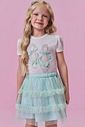 Conjunto de blusa em cotton e saia em tule glitter (com shorts embutido) 98842 Kukiê Infantil Menina Conjunto de blusa em cotton e saia em tule glitter (com shorts embutido) 98842 Kukiê Infantil Menina
