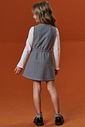 Conjunto de blusa em canelado liz e salopete em malhão listrado 90335 Infanti Infantil Menina