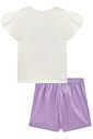 Conjunto de blusa em cotton e short saia em sarja cargo tecno 99671 Kukiê Infantil Menina Conjunto de blusa em cotton e short saia em sarja cargo tecno 99671 Kukiê Infantil Menina