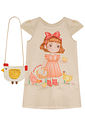 Vestido em meia malha (Acompanha bolsa) 95244 Kukiê Infantil Menina Vestido em meia malha (Acompanha bolsa) 95244 Kukiê Infantil Menina