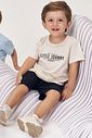 Conjunto de camiseta em meia malha e bermuda em molevisco com elastano 99238 Johnny Fox Teen Menino Conjunto de camiseta em meia malha e bermuda em molevisco com elastano 99238 Johnny Fox Teen Menino