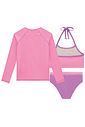 Trio de blusa e biquíni em malha poliamida com proteção UV 50+ 96619 Infanti Infantil Menina Trio de blusa e biquíni em malha poliamida com proteção UV 50+ 96619 Infanti Infantil Menina