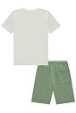 Conjunto de camiseta em meia malha e bermuda em sarja stretch com elastano 96837 Johnny Fox Teen Menino Conjunto de camiseta em meia malha e bermuda em sarja stretch com elastano 96837 Johnny Fox Teen Menino