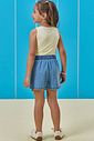 Conjunto de regata em cotton fio tinto e short saia em jeans 95346 Kukiê Infantil Menina Conjunto de regata em cotton fio tinto e short saia em jeans 95346 Kukiê Infantil Menina