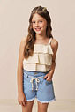 Regata em linho com elastano 94396 Vic Teen Menina