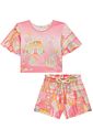 Conjunto de blusa e shorts em malha fresh 96926 Infanti Infantil Menina Conjunto de blusa e shorts em malha fresh 96926 Infanti Infantil Menina