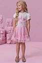 Conjunto de blusa em cotton e saia em tule glitter (com shorts embutido) 98839 Kukiê Infantil Menina Conjunto de blusa em cotton e saia em tule glitter (com shorts embutido) 98839 Kukiê Infantil Menina