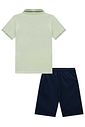 Conjunto de camisa polo em piquet com elastano e bermuda em sarja girassol com elastano 96398 Johnny Fox Teen Menino Conjunto de camisa polo em piquet com elastano e bermuda em sarja girassol com elastano 96398 Johnny Fox Teen Menino