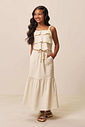 Saia new midi em linho com elastano 94395 Vic Teen Menina