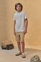 Conjunto de camiseta em meia malha e bermuda em sarja strech com elastano 93017 Johnny Fox Teen Menino Conjunto de camiseta em meia malha e bermuda em sarja strech com elastano 93017 Johnny Fox Teen Menino
