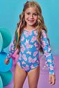 Maiô em malha com proteção UV50+ 99549 Kukiê Infantil Menina Maiô em malha com proteção UV50+ 99549 Kukiê Infantil Menina