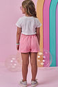 Conjunto de blusa em meia malha e shorts em moletom sem pelúcia 99619 Kukiê Infantil Menina Conjunto de blusa em meia malha e shorts em moletom sem pelúcia 99619 Kukiê Infantil Menina
