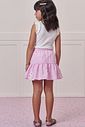 Conjunto de regata em canelado liz com saia em tricoline bordado. Com shorts embutido 98824 Infanti Infantil Menina Conjunto de regata em canelado liz com saia em tricoline bordado. Com shorts embutido 98824 Infanti Infantil Menina