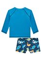 Conjunto de camiseta e sunga em malha UV dry com proteção UV50+ 95707 LucBoo Bebê Menino