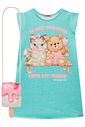 Vestido em fly tech. Acompanha bolsa 99382 Infanti Infantil Menina