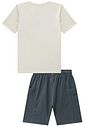 Conjunto de camiseta em meia malha e bermuda en cotton jeans com elastano 98693 Johnny Fox Teen Menino Conjunto de camiseta em meia malha e bermuda en cotton jeans com elastano 98693 Johnny Fox Teen Menino