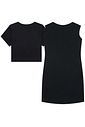 Vestido em canelado liz e blusa de sobreposição em meia malha 94619 Lilimoon Teen Menina Vestido em canelado liz e blusa de sobreposição em meia malha 94619 Lilimoon Teen Menina