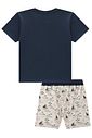 Conjunto de camiseta em meia malha e bermuda em nylon ergonomic com elastano 95453 LucBoo Infantil Menino Conjunto de camiseta em meia malha e bermuda em nylon ergonomic com elastano 95453 LucBoo Infantil Menino