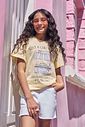 Conjunto de camiseta comfy em meia malha e shorts em sarja com elastano 96310 Lilimoon Teen Menina