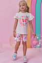 Conjunto de blusa em meia malha e bermuda biker em fly tech 98453 Kukiê Infantil Menina Conjunto de blusa em meia malha e bermuda biker em fly tech 98453 Kukiê Infantil Menina