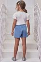 Blusa em cotton e tricoline e short saia em jeans 98795 Infanti Infantil Menina Blusa em cotton e tricoline e short saia em jeans 98795 Infanti Infantil Menina