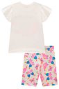 Conjunto de blusa em meia malha e bermuda biker em fly tech 98453 Kukiê Infantil Menina Conjunto de blusa em meia malha e bermuda biker em fly tech 98453 Kukiê Infantil Menina