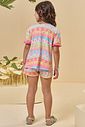 Trio de blusa em canelado e shorts e kimono em malha fresh 95231 Kukiê Infantil Menina Trio de blusa em canelado e shorts e kimono em malha fresh 95231 Kukiê Infantil Menina